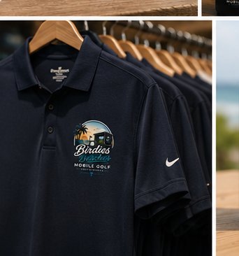 Birdies & Beaches polo shirt